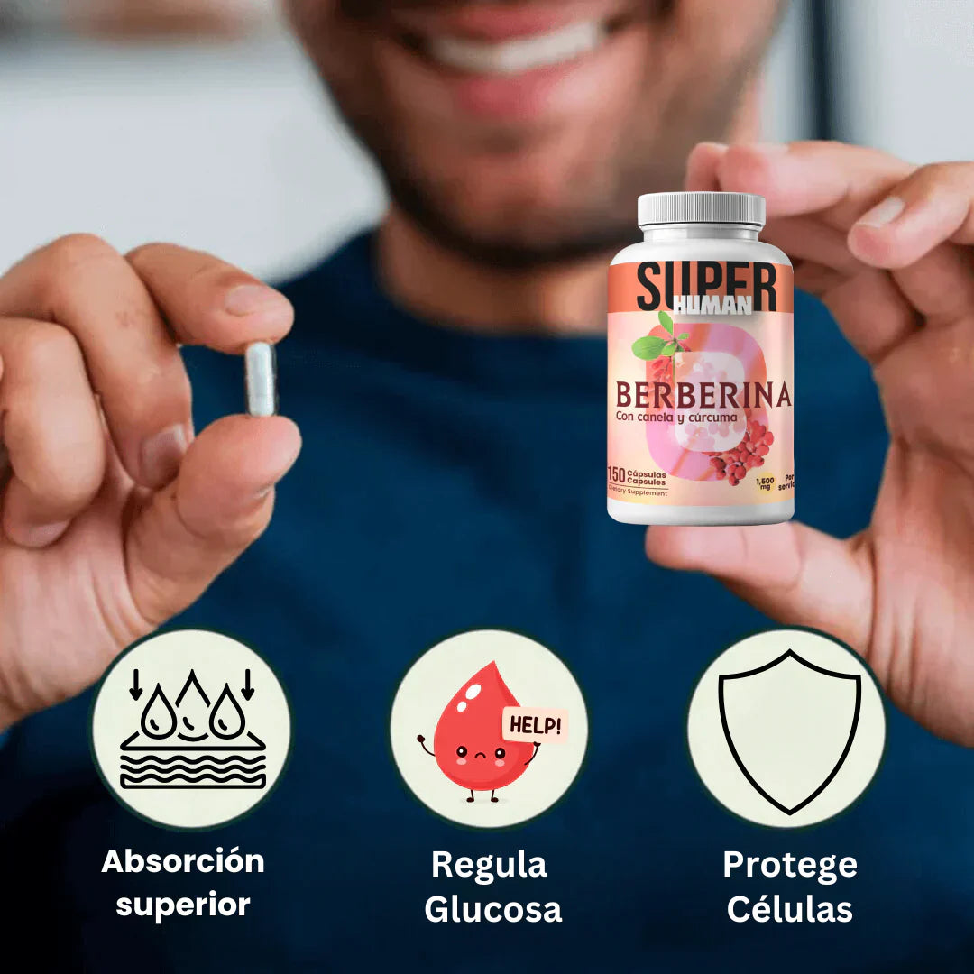 OFERTA 2X1 Berberina® Cápsulas Reguladoras de Glucosa ✨Cuidar tu salud nunca fue tan fácil 🚚 ¡Envío GRATIS HOY!