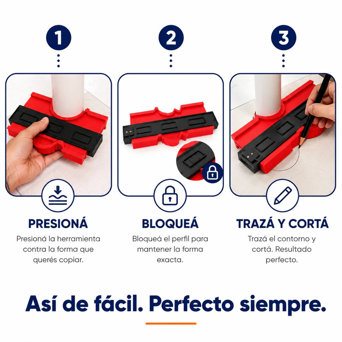 Regla de Contornos Pro™ Corte Perfecto al Primer Intento