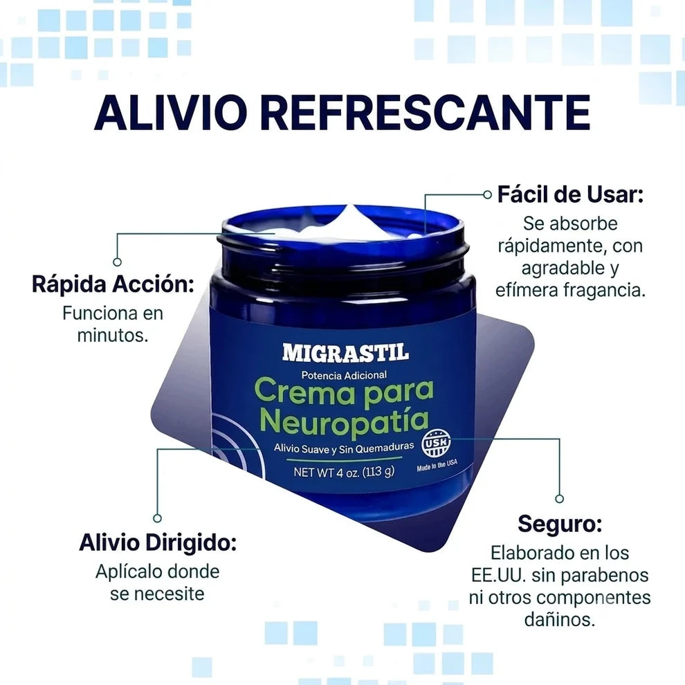 Neuropathy Cream - Alivio inmediato para el ardor y hormiguero